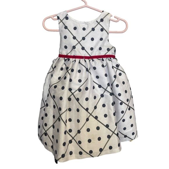 Marmellata Infants 18 Months White Black Polka Dot Party Dress Holiday Event - Picture 1 of 2